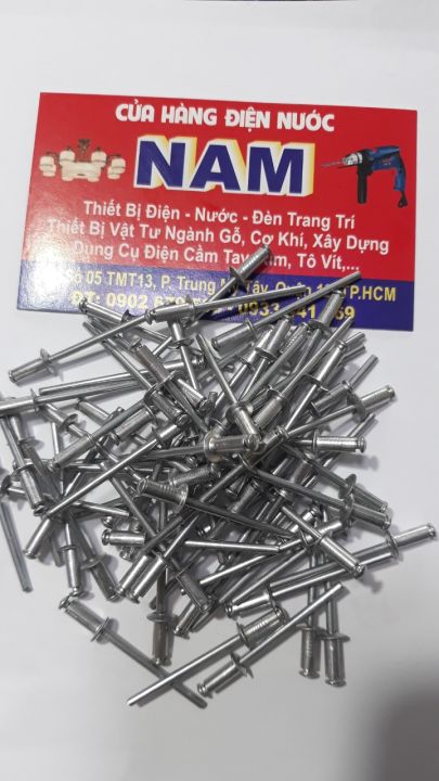 100 gram rive, đinh tán rive đủ size đủ kích thước, rive nhôm dùng cho ...