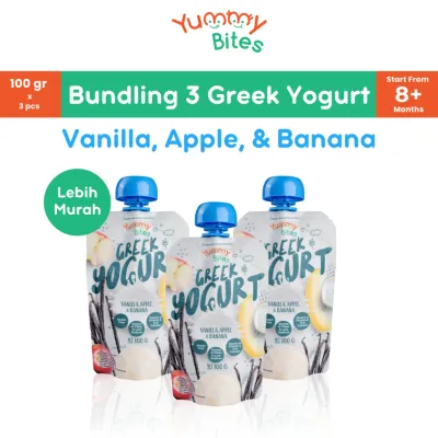 [BUNDLING 3] Yummy Bites Greek Yogurt 100 GR Snack Baby/ Cemilan bayi