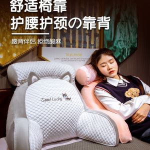 Ice Beans Triangle Cushion Bedside Cartoon Sofa Pillow Back Soft Large Backrest Bedroom Tatami Bay Window Bed Chair Waist Pillow