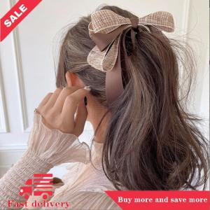 [COD] 2022 New Ribbon Bow Banana Clip Cute Pearl Hair Pins Barrette Women Hair Accessories Fashion Solid Color Elegant Hair Claw