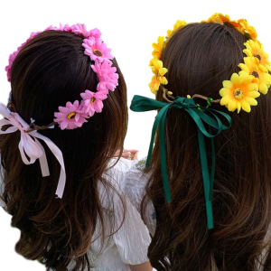 KỲ NGHỈ HÈ Băng Đô Hoa đi biển tắm suối hướng dương Vòng hoa hairband lễ hội âm nhạc vương miện phụ nữ trang điểm cho tóc