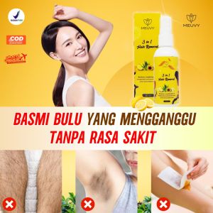 Meuvy Hair Removal 3in1 | Krim Penghilang Bulu Ketiak Kaki & Tangan - Cepat Aman BPOM ORIGINAL