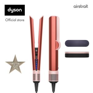Dyson Airstrait ™ straightener HT01 (Strawberry Bronze/Blush Pink) - Meluruskan rambut dari basah ke kering | Tidak merusak rambut dengan panas | Styling lebih cepat
