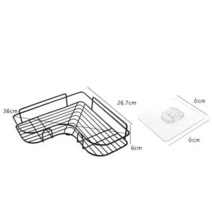 ชั้นวางของในห้องน้ำ สแตนเลส ชั้นวางของ ไม่ต้องเจาะผนัง ที่วางของเข้ามุมสามเเหลียม ชั้นวางของในห้องน้ำชั้นวางของติดผนังเข้ามุม