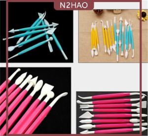 N2HAO 8 cái bộ trẻ em yêu thích Polymer công cụ đất sét công cụ nhựa cho việc định hình đồ chơi đất sét