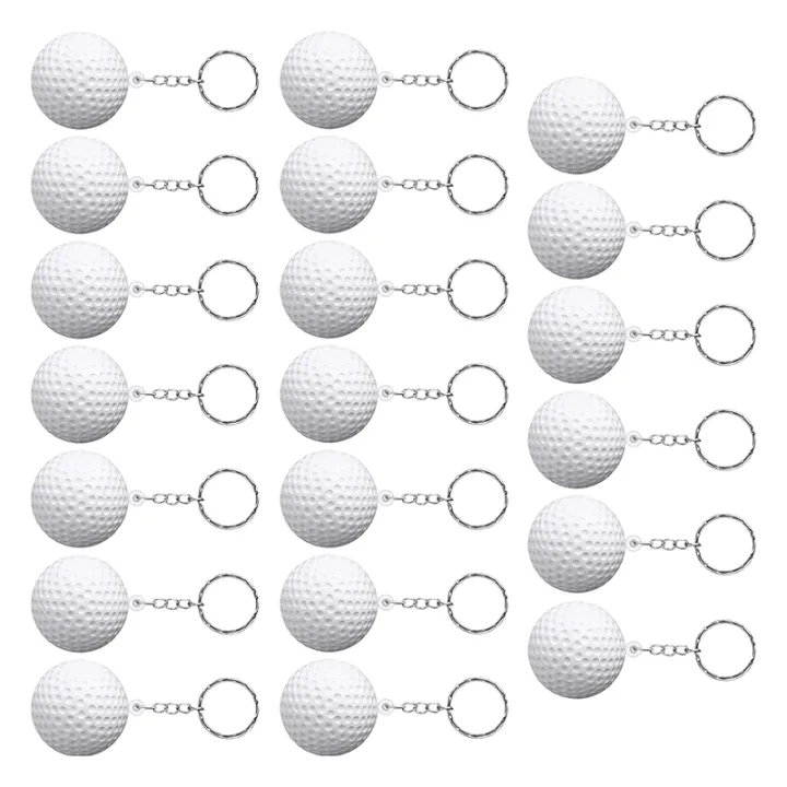 20 Pack Golf Ball Keychains for Party Favors,Golf Ball Stress Ball ...
