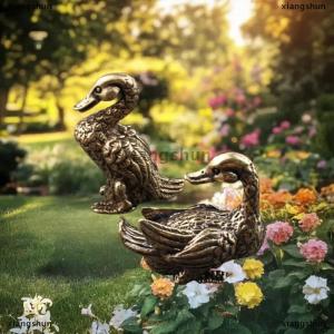 [COD] xiangshun เครื่องประดับรูปเป็ดหอนวินเทจรูปปั้นคอลเล็คชั่นสีทองแดงที่เป็นของแข็งรูปปั้นฮวงจุ้ยของตกแต่งบ้านสำหรับสัตว์เลี้ยงน้ำชา