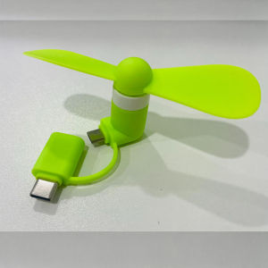 Phone Fan，Portable Phone Fan 2 In 1 Type-C Small Mini Fan For Mobile Phone Small Fan In-Line Dual Interface Fan Mini Usb Fan
