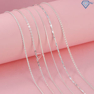 Dây chuyền bạc nữ không có mặt vòng cổ nữ trơn DNK0000 - Trang Sức TNJ