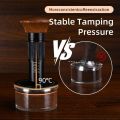SIXUL SUS304 Dụng cụ nén cà phê cho máy pha cà phê Espresso có dấu hiệu Tự động phát hành Dụng cụ nén cà phê lò xo Chuyên nghiệp Tay cầm bằng gỗ óc chó Búa đập bột cà phê Pha cà phê. 