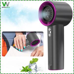 High Speed Fan LED Display Portable Turbo Fan USB Rechargeable Electric Cooling Fan Mini Personal Fan for Camping Hiking