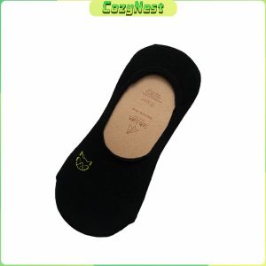 C.N. Women Boat Socks Cute Cat Embroidery Sock Casual Invisible Short Stockings Summer Candy Color