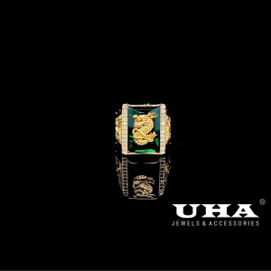 N1339 Nhẫn nam có lot lòng đính đá màu phong thủy cao cấp UHA