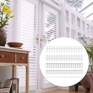 หมุดซ่อมชัตเตอร์ไม้ระแนง85ชิ้นสำหรับเย็บกระดาษชุดเปลี่ยนเครื่องซักผ้าเคลื่อนย้ายได้ส่วนซ่อมแซมใบมีดสำหรับหน้าต่าง