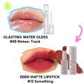 Combo Son bóng Romand Glasting Water Gloss 4.5g + Son thỏi Romand Zero Matte Lipstick-Shell Beach Nude Collection 3g. 