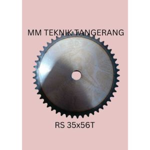 Sprocket RS 35 x 56 T Gear Rantai Single Gir gigi Z 56T RS35 -1 35Z56 35X56T 35-1 tipe B Sproket spr 35-56T 35x1x56T 35-1-56T MMB