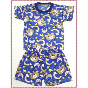 ชุดเด็ก ไซส์S ผ้ามันไมโคร อก22นิ้ว 6-12เดือน 12กิโล ชุดแขนสั้นเด็ก ลายการ์ตูน