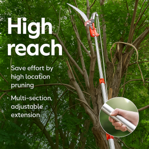 กรรไกรตัดกิ่งไม้แบบยืดหดได้ ใบมีดคม อุปกรณ์ทำสวนในบ้าน เครื่องตัดต้นไม้ เครื่องมือทำสวน