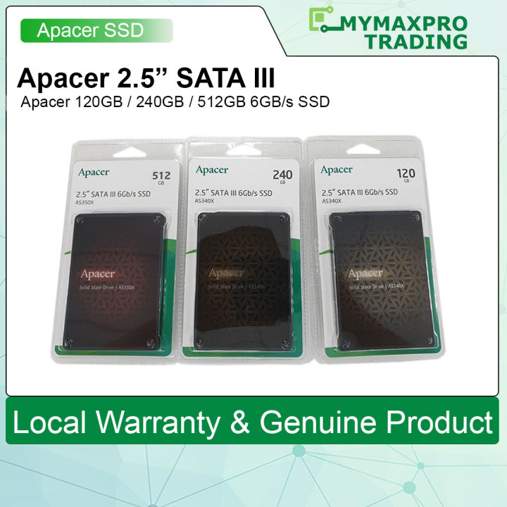 NEW Apacer AS350X AS340X 512GB 240GB 120GB SATA III Solid