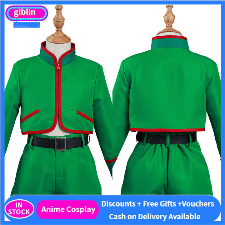 Costume Gon Freecss Cosplay – Veste Et Short – Vert – Pour Hommes, Halloween, Convention – Tailles XS à XXXL