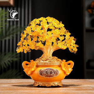 Tượng Phong Thủy Cây Phú Quý Tài Lộc Tượng Hươu Cây Kim Tiền Vàng Phong Thủy Quà Tặng Tân Gia Khai Trương Sinh Nhật