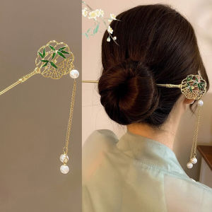 [fenggongshuode] Vintage Chinese Flower Fringe Hair Sticks Fashionable Female Metal Hairpin Hair Stick Hairwear Hair Ornament Jewelry Accessories