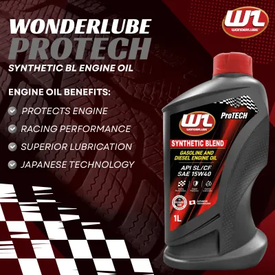 New Product Wonderlube ProTech Synthetic Blend 15W-40 Engine Oil 1L - High-Performance for Diesel & Gasoline Engines (Sedan SUV Hatchbacks etc.)