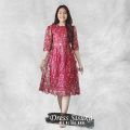 Dress Remaja Modern Tile Bordir Twoton Terbaru Pesta Kondangan Natal Sisuka Model Korea Jumbo. 