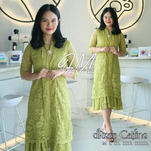 Dress Brokat Catline Free Bross Dress Natal Elegan Murah Dress Kondangan Pesta Terlaris