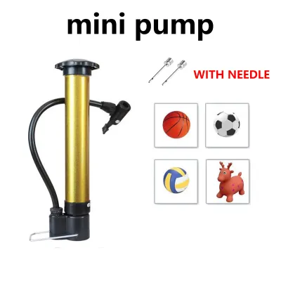 Bunmo Basketball Bike Mini Pump Bicycle Mini Portable High Pressure Floor Inflator Tire Air Pump Pin With Needle Pin