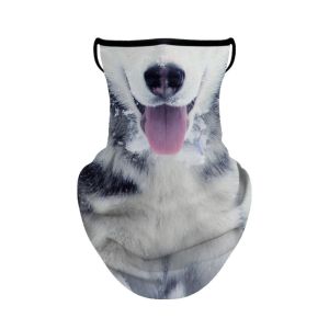 RUMI lce Silk Cycling Face  Breathable Neck Protection Running Scarf Outdoor Cat Dog 3D Animal Bandana Riding Hiking