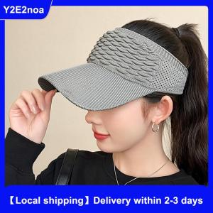 【Local shipping】 Summer Anti-UV Sun Hat Women Empty Top Hat Travel Beach Outdoor Sports Visor Cap Knitted Baseball Hat