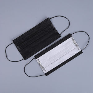 Disposable BLACK (White Inner) Face Mask (BLACK OUTER/ WHITE INNER)