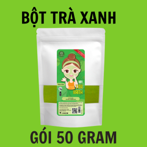 Bột trà xanh hữu cơ mặt nạ trà xanh đắp mặt nguyên chất - Rửa mặt - Giúp tẩy da chết Dưỡng trắng da Calen Herb Powder