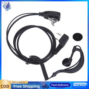[Ueb Wholesale Center] 2 PIN Earpiece Headset PTT MIC Interphone Earphone Earpiece 1M Walkie Talkie Headphone for UV5R BF-480/490/320/V6