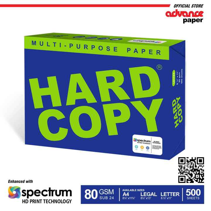 Hard Copy MultiPurpose Paper sub 24 (80gsm) Lazada PH