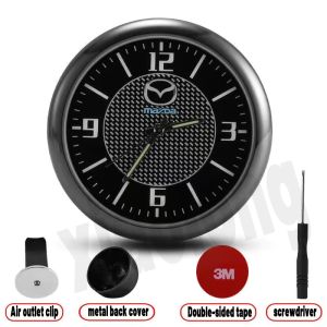 Đồng Hồ Thạch Anh Mini Cho Xe Hơi Mazda Chất Lượng Cao/Đồng Hồ Điện Tử Xe Hơi Thời Trang Cao Cấp Quà Tặng Ô Tô Cho Nam Nữ Phụ Kiện Nội Thất Xe Hơi BT-50 323 MAZDA6 B2200 Familia Miata MX-5 626 B2500 E-Series