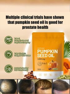 🔥 Big Discount🔥Pumpkin  Oil Softgel Extract Palm Oil Capsules Pumpkin Seed Oil Capsules Saw Palmetto Softgels Hair Growth Support Supplement Double Strength Health Supplements Bestselling