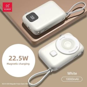 XUNDD XDCH-054 PD 22.5W 10000MAH Fast Charging Magnetic Wireless Power Bank w/ CABLE