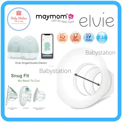 Maymom 17 19 21mm Flange Insert Compatible with Elvie Single/Double Electric Elvie Stride 24mm Wearable Cup