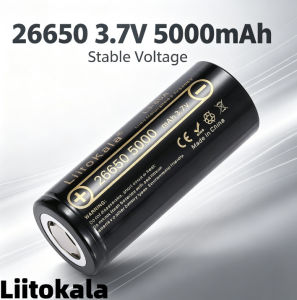 LIITOKALA 26650 5000mAh Li-ion 3.7V Lii-50A Rechargeable Battery for Flashlight