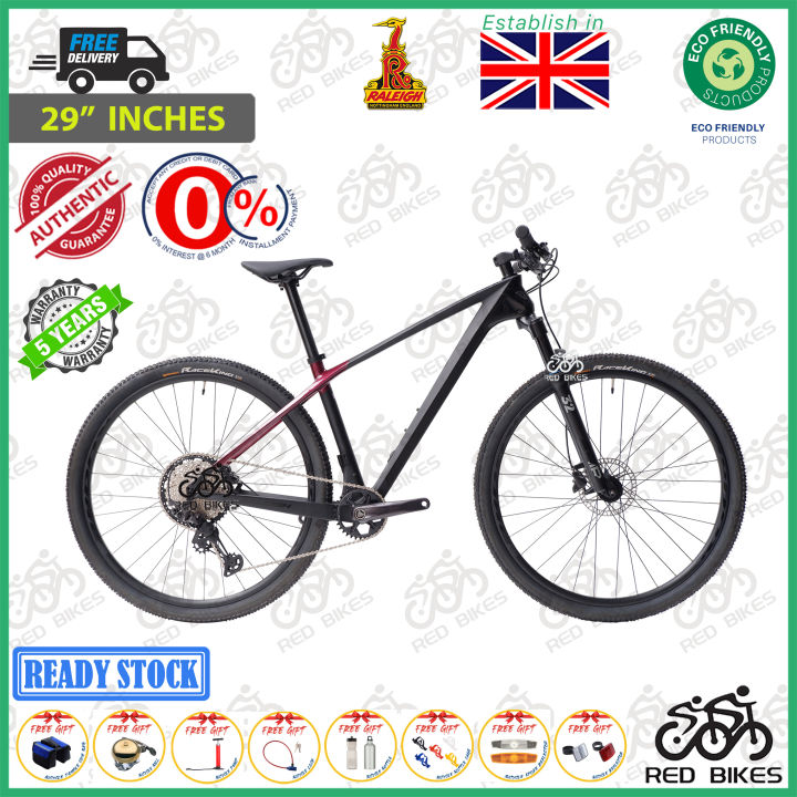 Raleigh Race Carbon Mountain Bike RL MTB Bicycle 29 Inch With Shimano XT XTR 1x12 2x12 Speed Gear Group Set Black Lazada