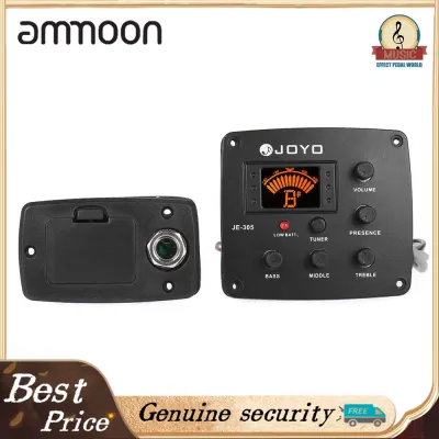 JE-305 Acoustic Guitar Piezo Pickup Preamp 4-Band EQ Equalizer Tuner System with LCD Display