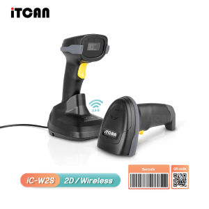 iTCAN เครื่องสแกนบาร์โค้ด 1D 2D เครื่องยิงบาร์โค้ด Scanner ไร้สาย เครื่องอ่านบาร์โค้ด คิวอาร์โค้ด