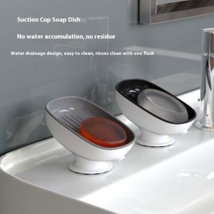 Annie của hình cầu Đĩa đựng xà phòng thanh lịch với núm hút cao su thiết kế thoát nước cho phòng tắm