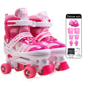 IMUTO Roller skate shoes for kids Adjustable skating shoes for kids Roller Skates With 4 Wheel