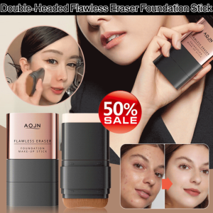 Double-Headed Foundation Stick Waterproof Concealer Cream with Brush Flawless Eraser Long Lasting Korean Full Coverage Makeup
