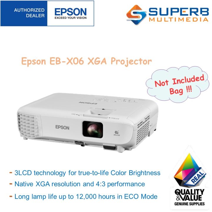 Epson EBX06 Projector [XGA, 3600 lumens,6,000 Lamp Hours] Lazada