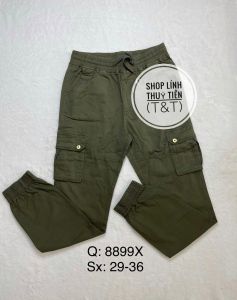 {HCM}_Quần Dài Jogger Nam Túi Hộp Quần Dài Kaki Nam Lưng Thun Chum Ống Có Dây Rút