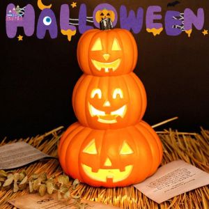 (HCM-hỏa tốc) Đèn bí ngô khổng lồ trang Trí Halloween Nhựa Cứng Có Đèn LED